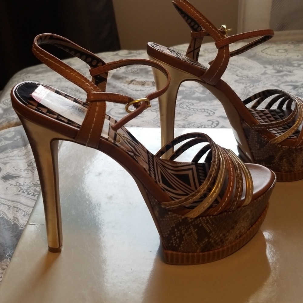 Jessica Simpson's Gold Combo metallic brown